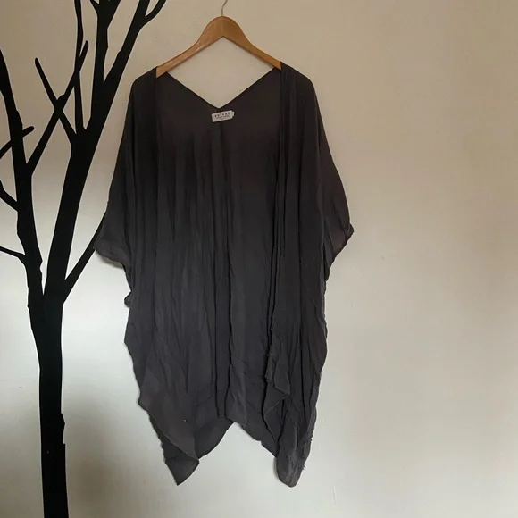 Velvet by Graham & Spencer boho gray shrug cardigan - Picture 2 of 9